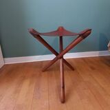 Leather folding stool