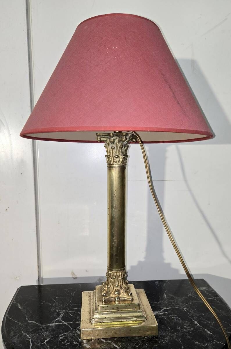 Empire-style lamp in gilded bronze
