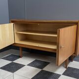 2-door wood sideboard or Record cabinet 1970s