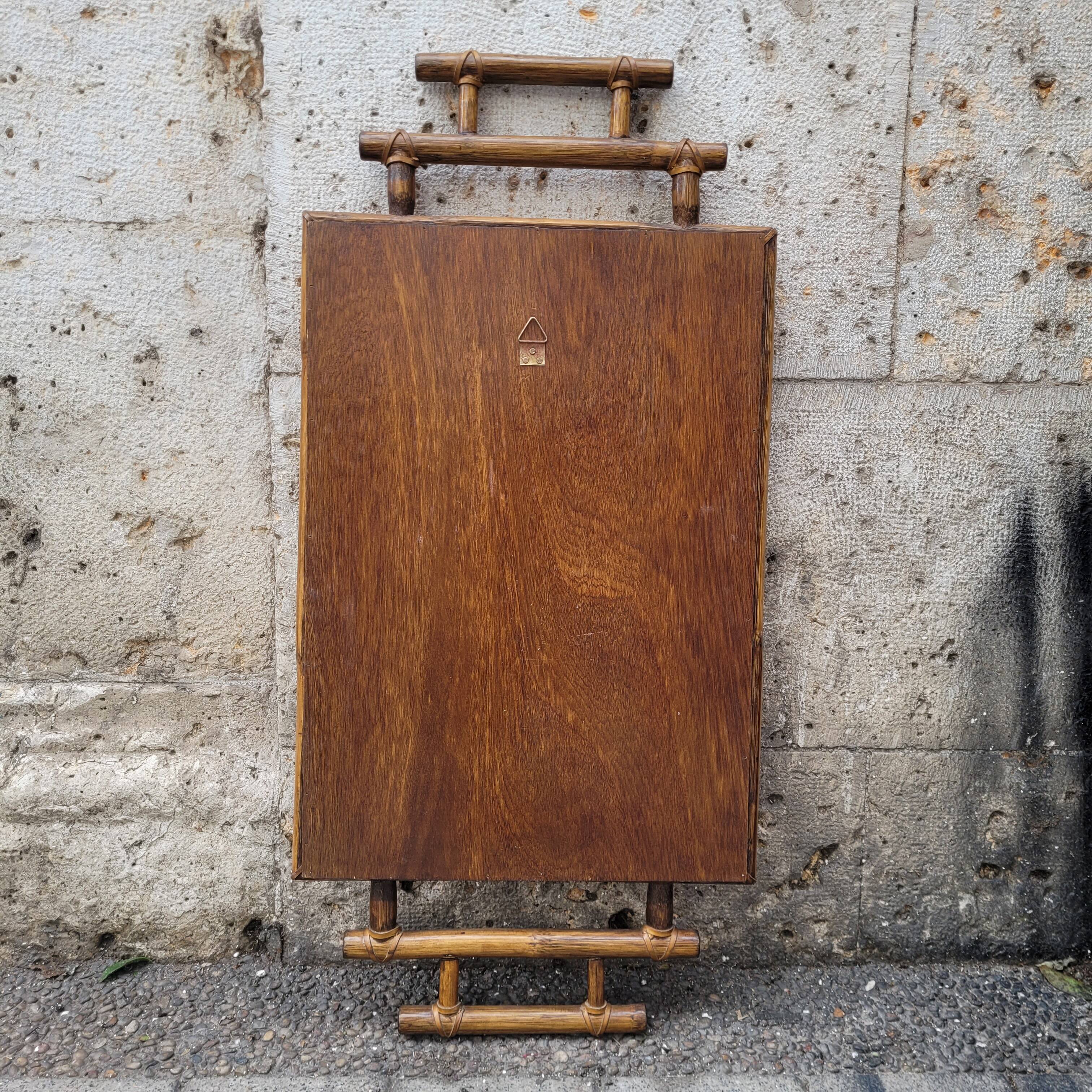 Colonial mirror with bamboo frame, 1900s - France