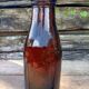 Vintage brown glass vase/bottle