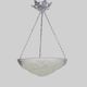 Suspension basin in glass paste Art Deco 1 Fire Sousman Lille with floral motifs