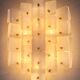 Frosted Ice glass panel wall scone lamp vintage 1960s