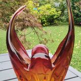 Empty pocket/Cutting/Centerpiece Murano, in blown Art glass. Floral shape/tulip