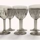 6 Art Deco water glasses