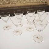 8 Anciens Verres à Pied Art Déco