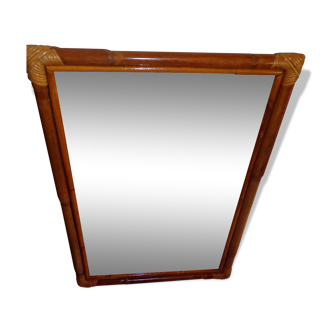 Rectangular mirror bamboo 55 x 86 cm