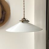 Opaline suspension with porcelain socket