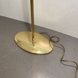 Brass & Opaline Floor Lamp by Milan, Spain, 1980s