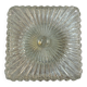 Plafonnier carré en verre moulé
