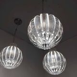 Set of 3 acrylic blade suspensions from the 70s