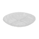 Sculpted oval glass plate with 4 compartments