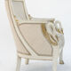 Shepherd's chair in a gondola with swan collars