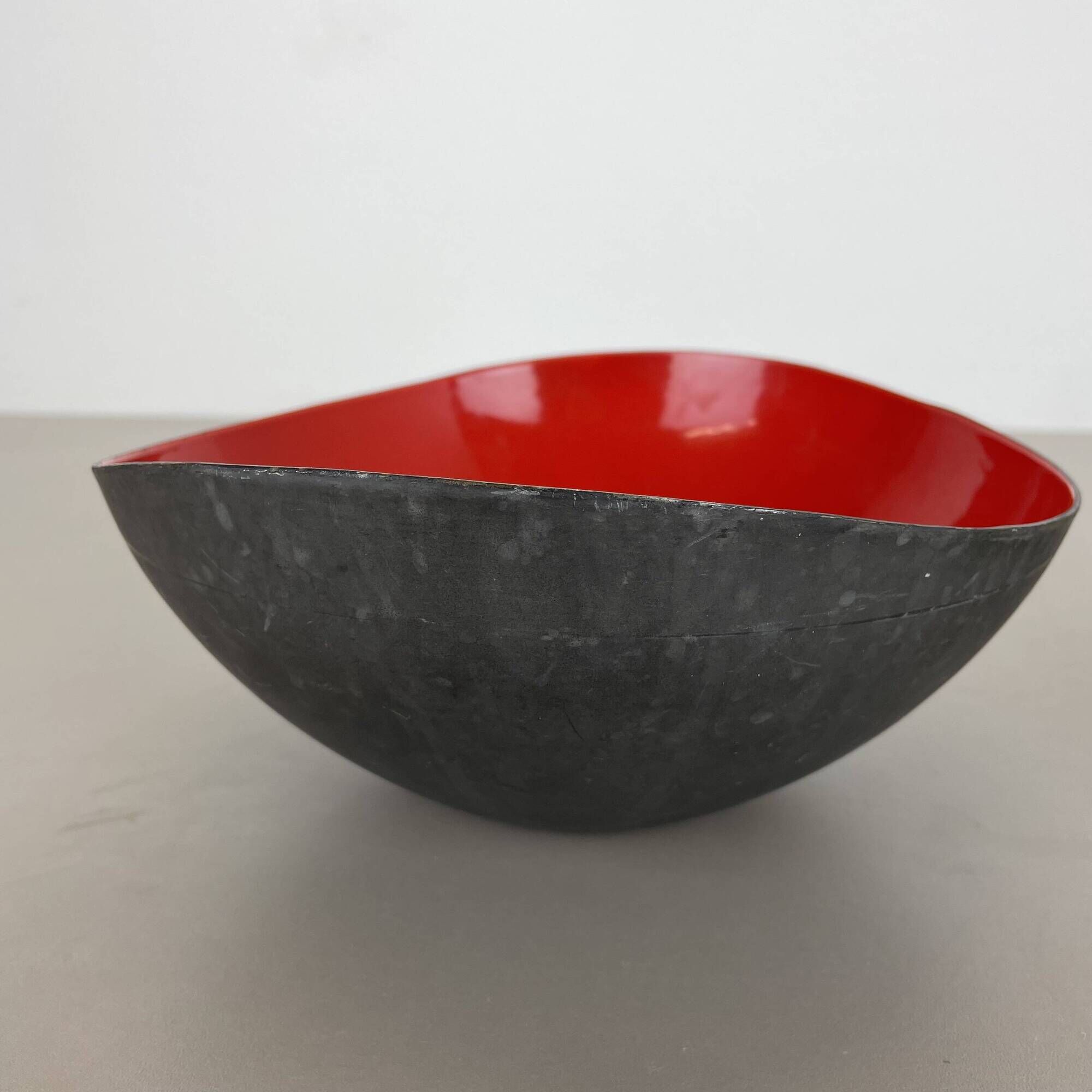 Set of 2 Krenit metal bowls by Herbert Krenchel for Ørskov, Torben, Denmark 1950
