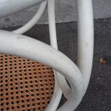 Stool in wood and caning