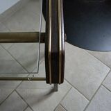 Mahogany and glass side table