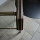 Mahogany and glass side table