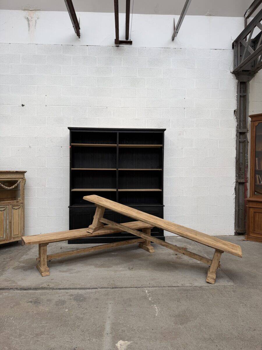 Pair of solid oak benches
