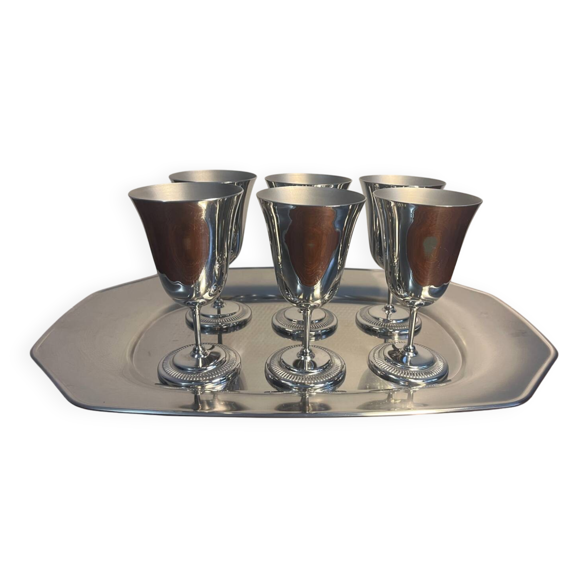 Letang Remy serving tray and ice cream sorbet flute cup