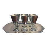 Letang Remy serving tray and ice cream sorbet flute cup