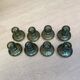 Bottle green glass candle holders