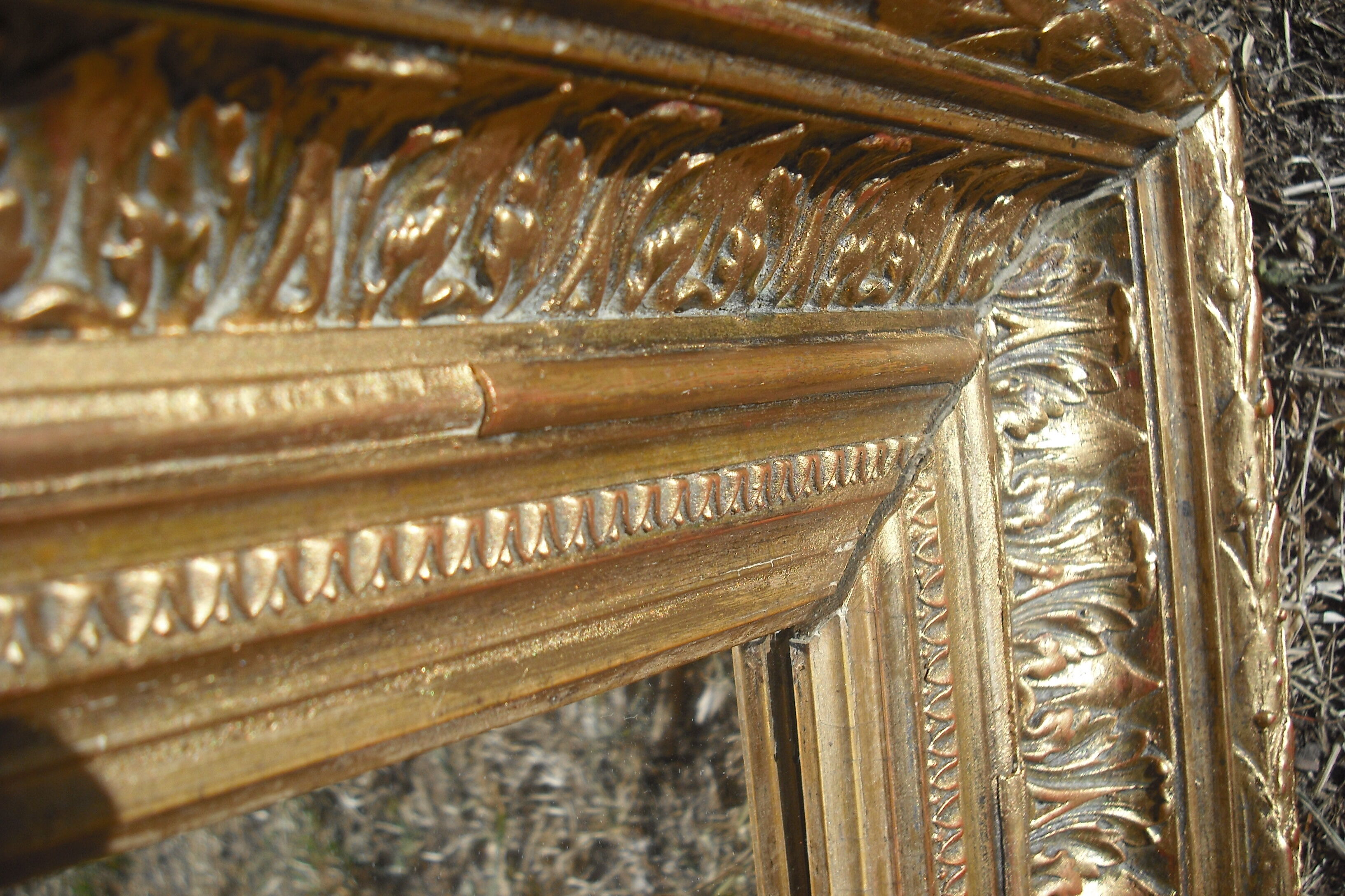 Thick mirror 19th 80x68cm