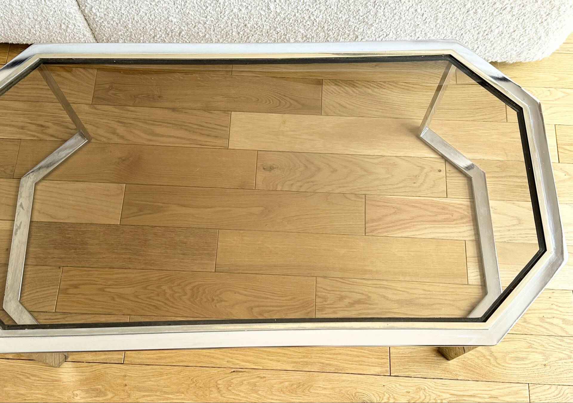 Table basse métal Chromé