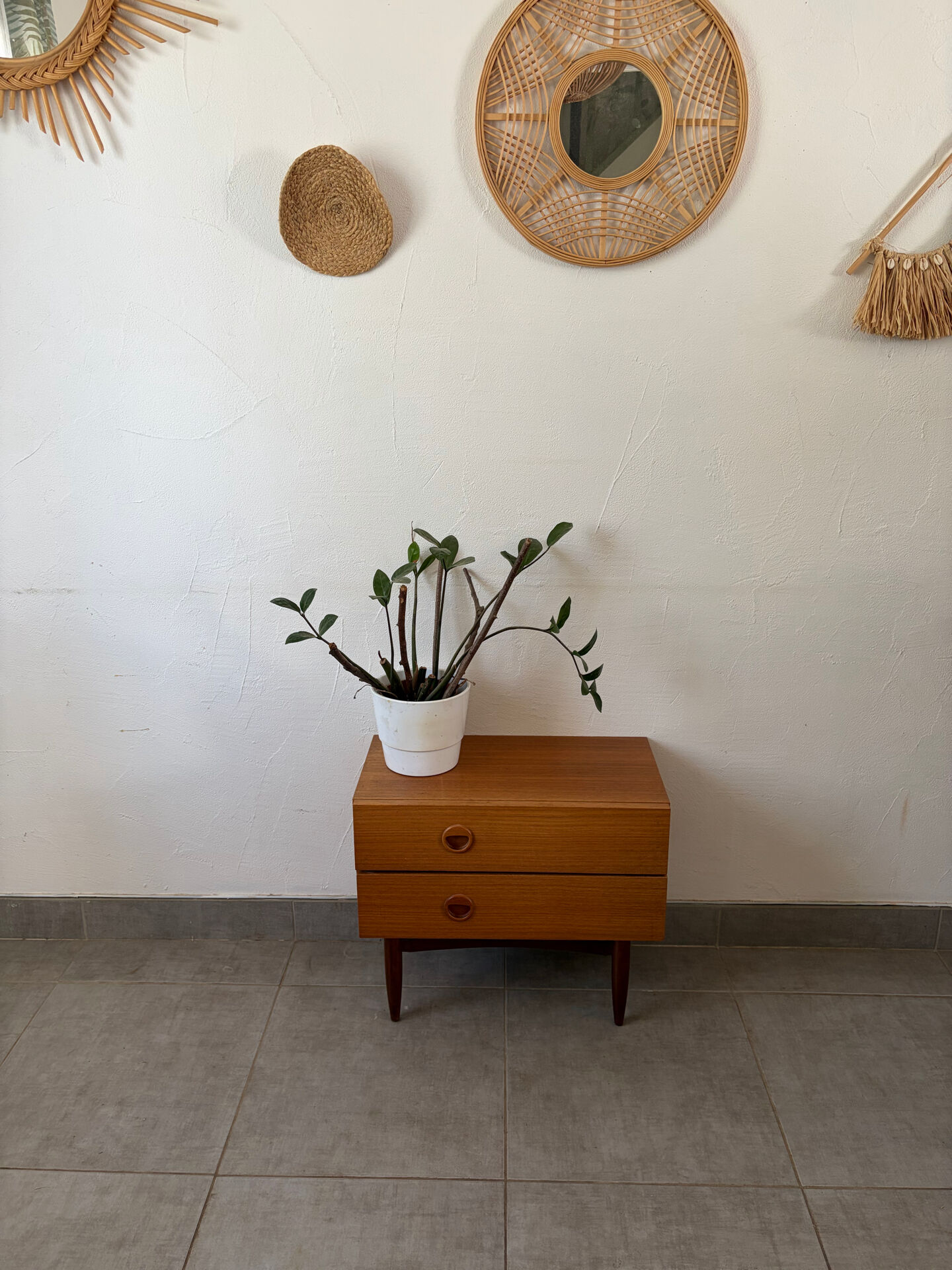 Scandinavian teak bedside table/nightstand