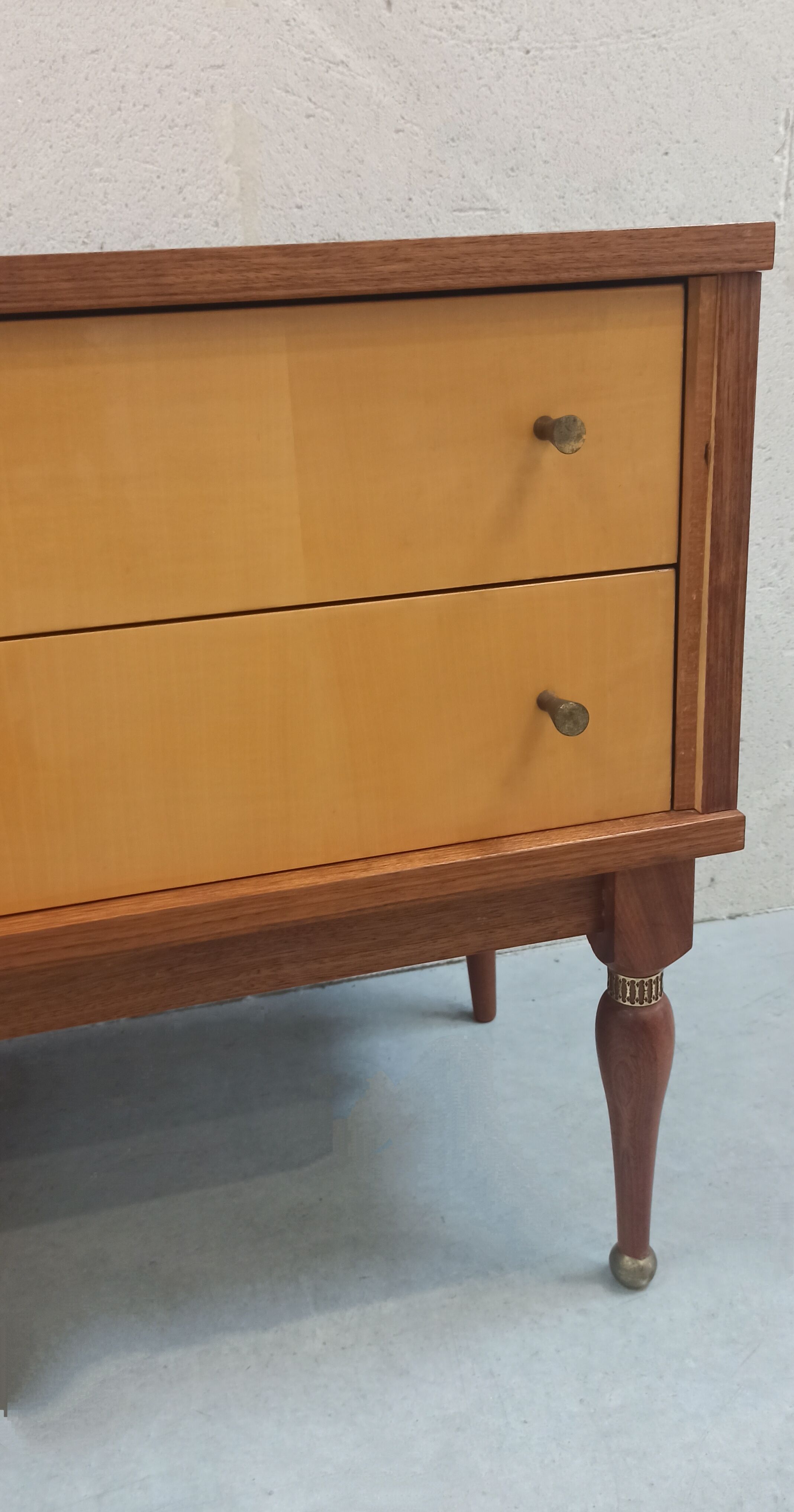 Sideboard wood and brass, 50's