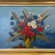 Still life with bouquet of flowers - Oil on signature panel to identify. XXth