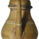 Verseuse, jug or ethnic teapot, antique, in bronze, India, 32x25cm