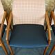 Teak dining chairs model 23 by Henning Kjaernulf for Korup Stolefabric