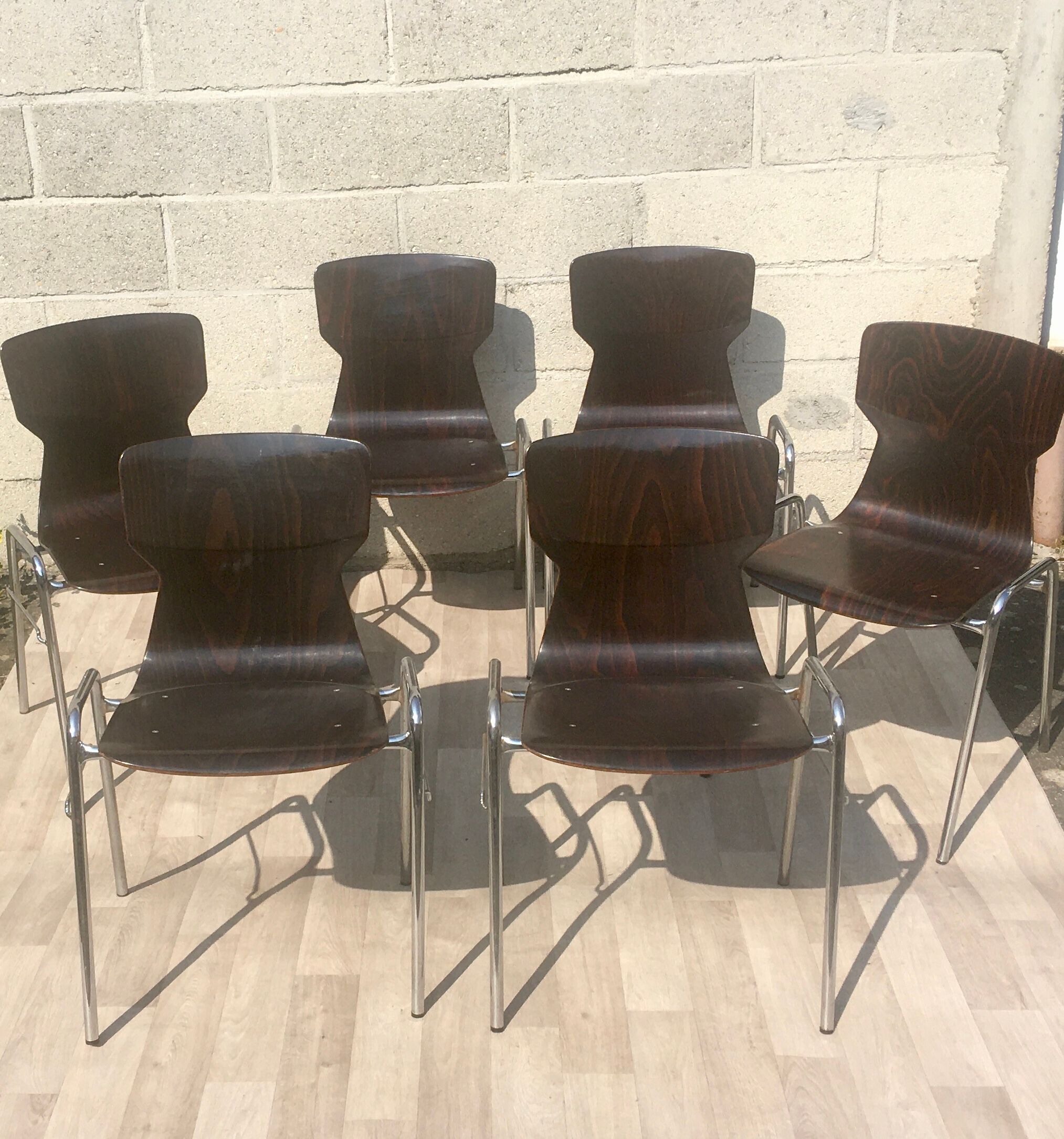 Set of 4 Vintage Chairs OBO Eromes