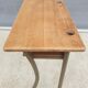 Double desk of schoolboy wood metal vintage curved base
