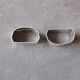Art deco towel rings "madame" "sir" in silver metal