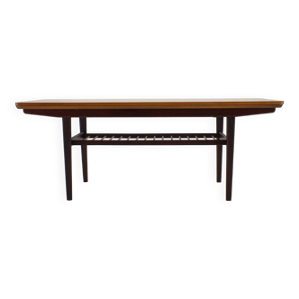 Table basse danoise réglable et extensible en teck des années 1960, Danemark