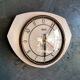 Vintage formica clock octagonal silent wall pendulum "FFR black white ash"