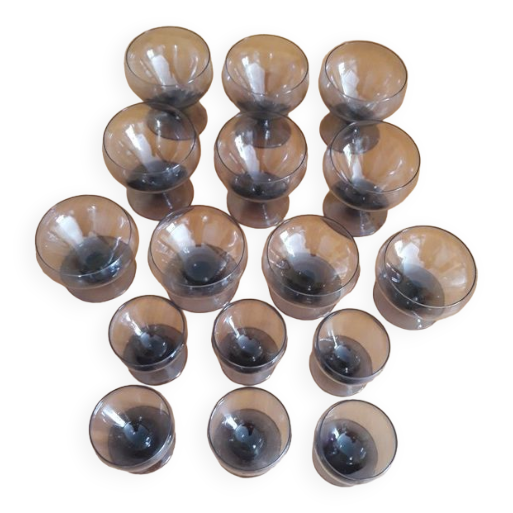 Art Deco type glass set - 50s