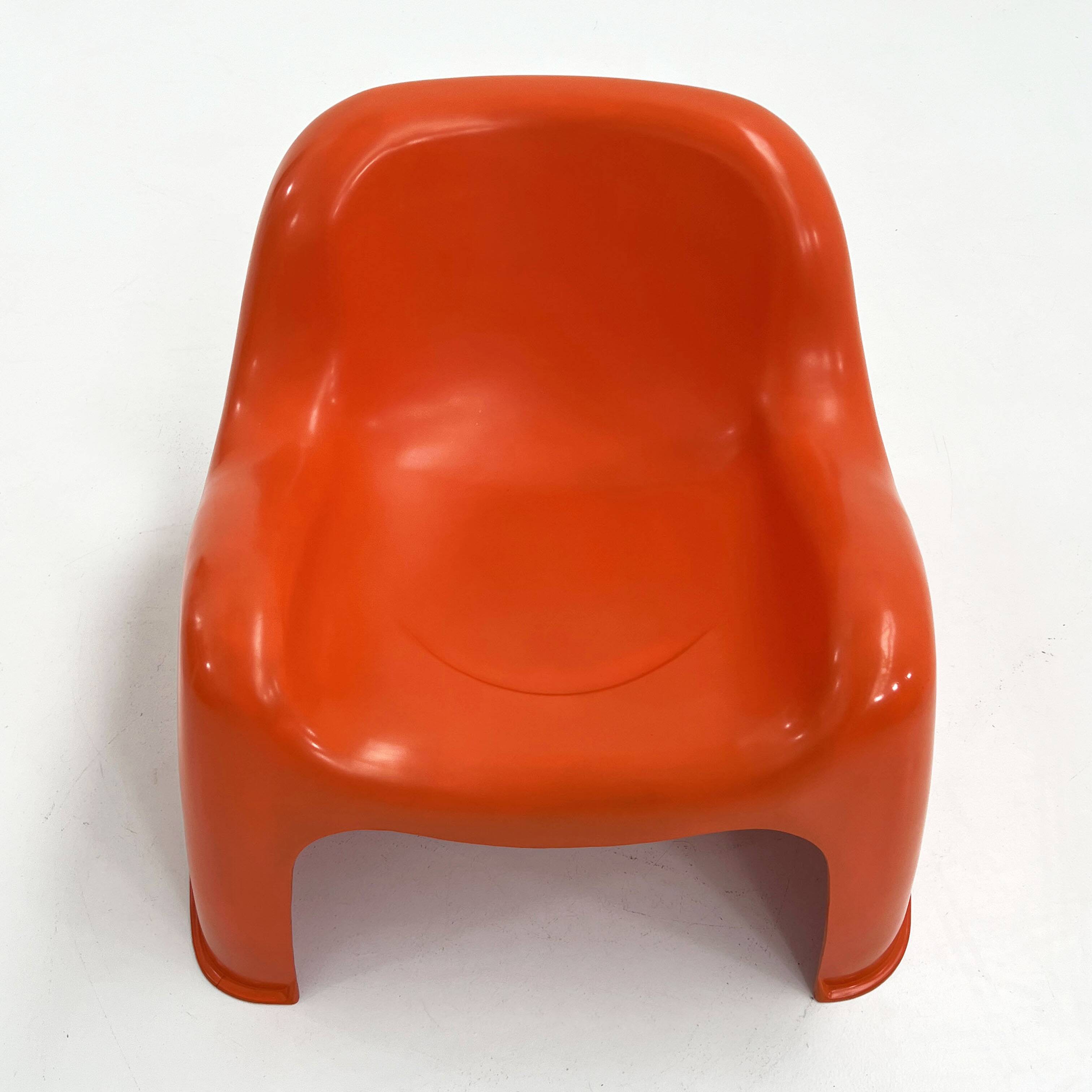 Fauteuil Toga orange par Sergio Mazza pour Artemide, 1960