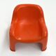 Fauteuil Toga orange par Sergio Mazza pour Artemide, 1960