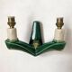 Pair of double art deco ceramic wall lights