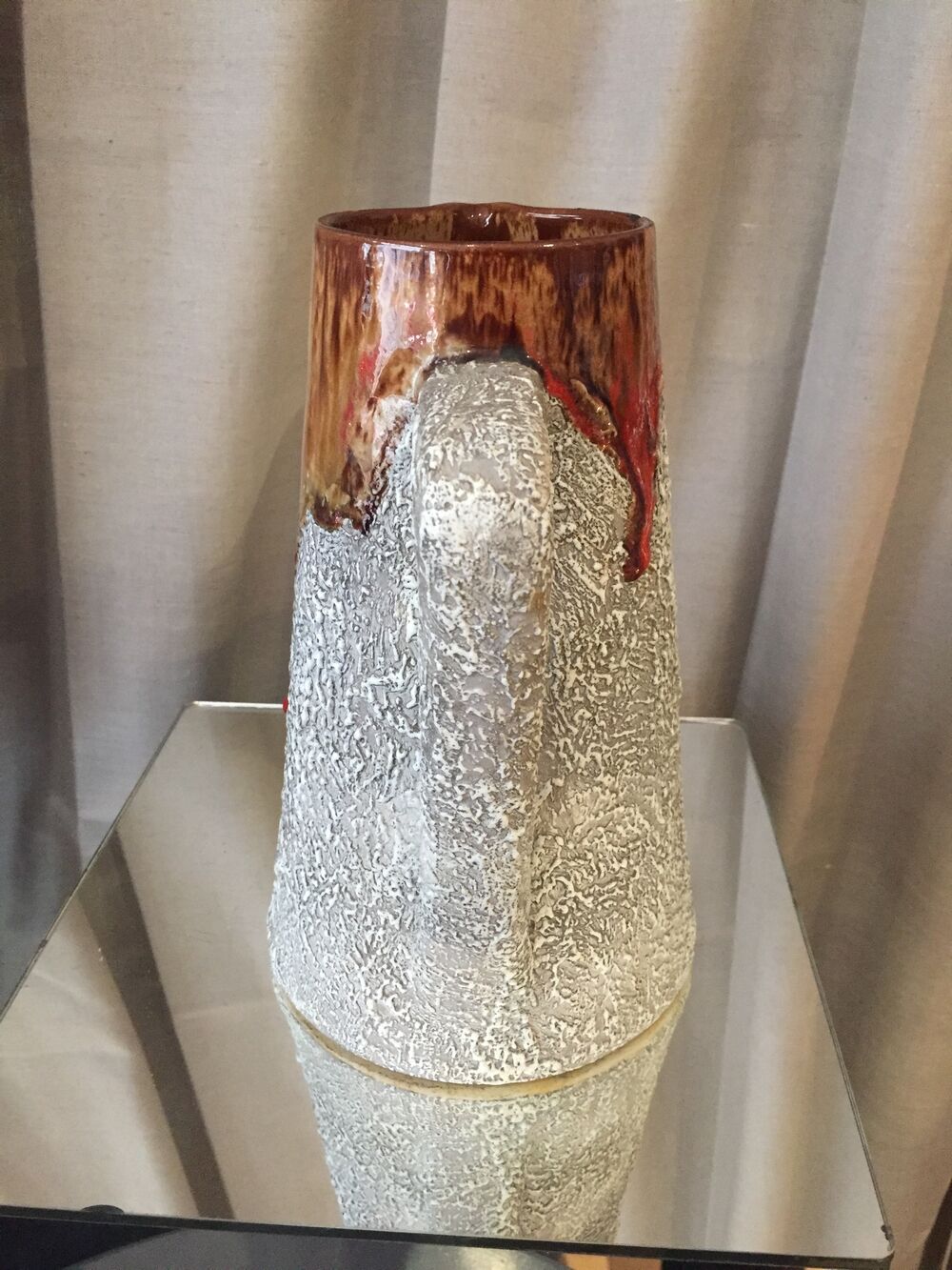 Vintage water jug or enamel vase