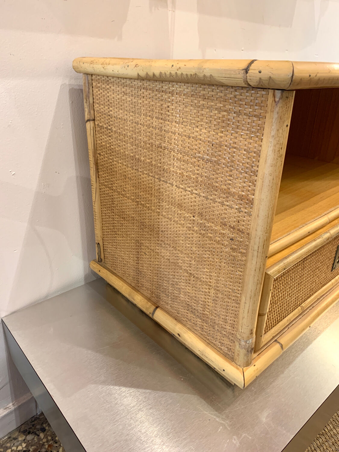 Vintage rattan bedside Dal Vera