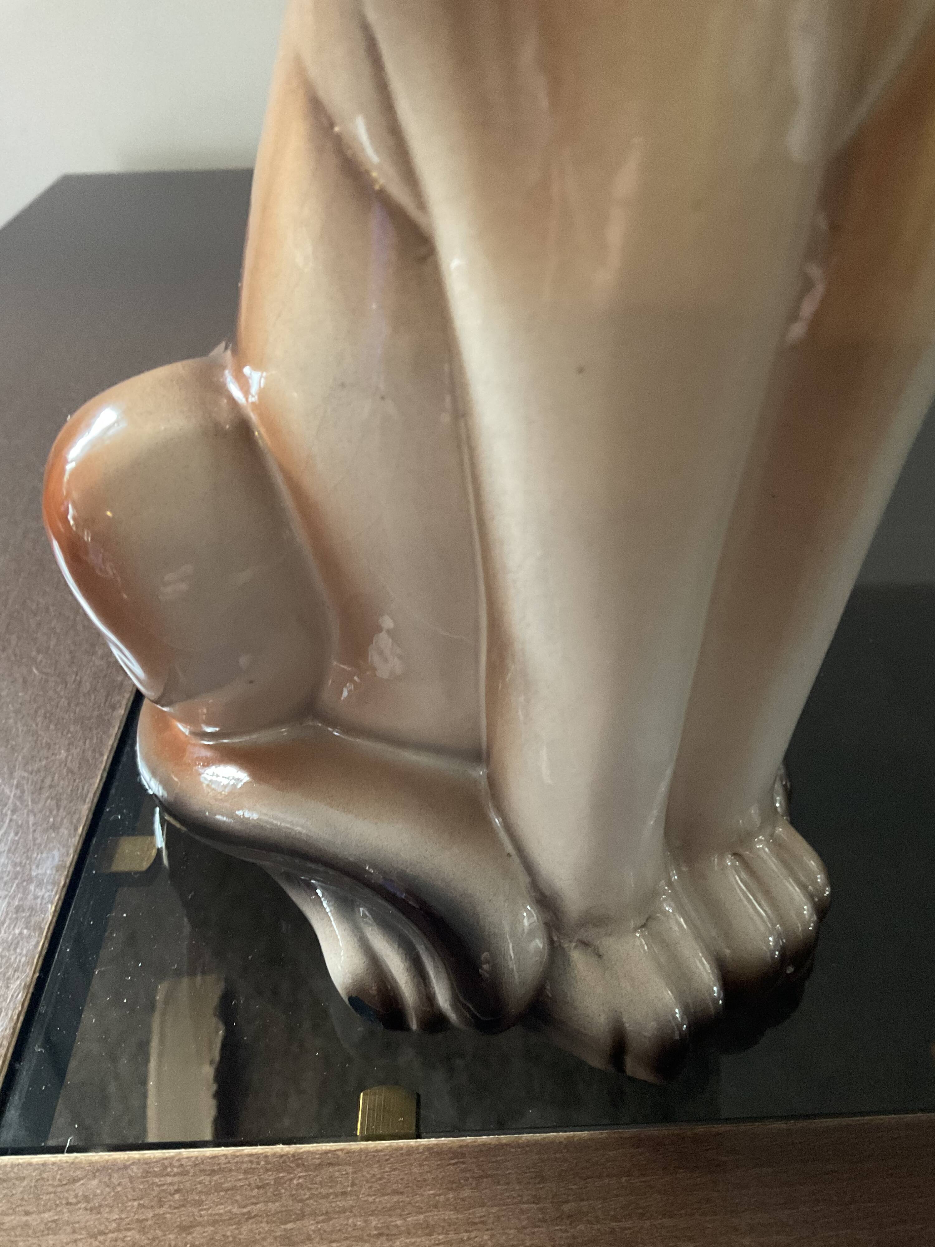 Glazed ceramic cat from the 70s