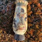 Large Art Deco vase in stoneware by Jules Guerin