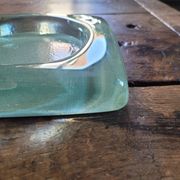 Brutalist Ashtray in Glass Block by La Rochère - Circa 1970