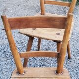 Set of 4 Scandinavian style beech chairs