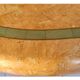 Ovoid table in pink and green travertine, circa 1975