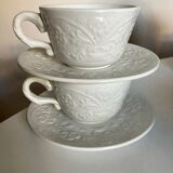 Set of 2 cups lunch XL 1960 ceramic Ginori Italian work