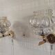 Brass and glass wall lights by Helena Tynell - 1970s